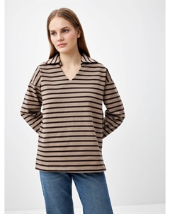 Свитшот в полоску с воротником Sela