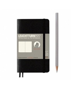 Блокнот Leuchtturm Pocket, 61 лист, в точку, черный, А6 Leuchtturm1917
