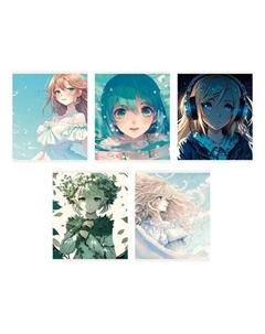 Тетрадь Летние девушки, А5, 48л, скрепка, клетка, 60 г/м2, в ассортименте Listoff