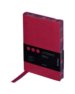 Ежедневник недатированный Spring, В6, 160л, кожзам, фуксия, полноцветный срез Berlingo