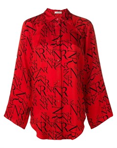 Nina ricci рубашка со сплошным принтом логотипов 36 красный Nina ricci