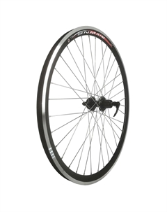 Колесо 28" заднее, обод двойной алюминиевый, с эксцентриком, под кассету 8-10 скоростей, цвет черная, ZXX18 Tbs
