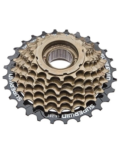 Трещотка велосипедная KFW-774, 7 скоростей, 14-28Т, сталь, чёрно-коричневый, 520092 Superwin