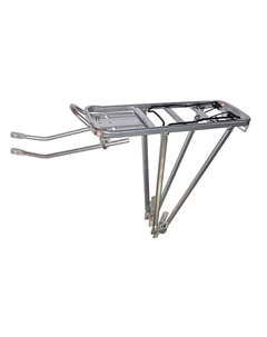 Багажник велосипедный HS-019B, задний, алюминий, 26-28", с пружиной, серебристый, HS-019B Forward