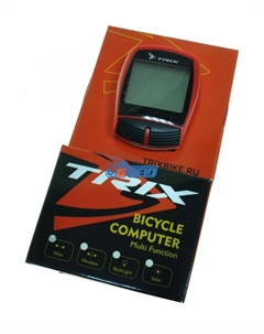 Велокомпьютер TRIX проводной, 16 функций, красный, XC-B13 (RED) Trix