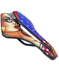 Седло велосипедное DS-30C, MTB, с цветным принтом, унисекс, ARV000214 Enlee