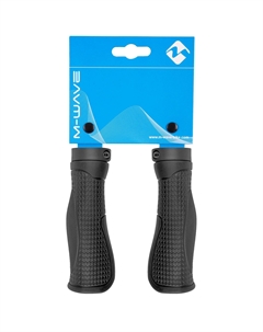 Грипсы велосипедные CLOUD BASE 2 FIX, резина, 2х компонентные, 135 мм, фиксатор, блистер, черные, 5-410121 M-wave