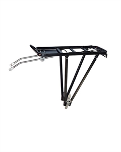 Багажник велосипедный HS-019B, задний, алюминий, 26-28", с пружиной, чёрный, HS-019B Forward
