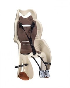 Детское велокресло, на подседельную трубу, до 22 кг, бежевое, Италия, HTP 930 beige/broun Htp design