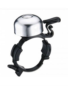 Звонок велосипедный D:32мм ударный, быстросъёмный, алюминиевый, серебристый, YL-04A-S/BK Tbs