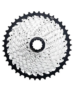 Кассета велосипедная, на 10 скоростей, 11-42Т, сталь никелированная, серебристо-чёрный, CS 10 Ni Skillful