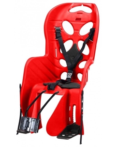 Велокресло детское Fraach, Италия, на раму, 22 кг, красное с черной накладкой, 110 Fraach frame red Htp