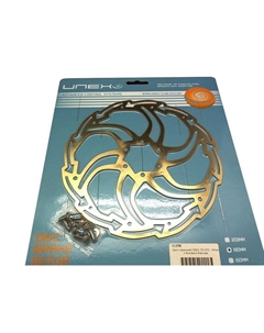 Ротор велосипедный UN-25Ti, 180мм, с болтами, в блистере, UN-R25TI-DIY Unex