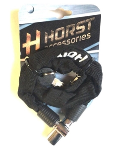 Замок велосипедный, цепь, 3,5х800 мм, на ключ, тканевый чехол, черный, 09-100225 Хорст