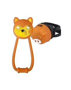 Комплект освещения велосипедный ANIMAL коричнев./розов.: силиконовые фонарики TEDDY+PIGGY, 74164 Kellys