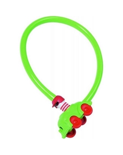 Велосипедный замок MY FIRST 1505 тросовый, на ключ, 600 х 4, зеленый, 433009_ Abus