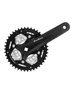 Система шатунов велосипедная FCM600 под квадрат, под ось 123мм, 170мм алюминиевые, FCM600.00 Sunrace