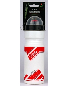 Фляга велосипедная VSB 21, с защитой от пыли, 750 мл, индивидуальная упаковка, белый/красный, VSB 21 red Vinca sport