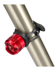 Фонарь велосипедный JY-3006T, задний, габаритный, 1 красный светодиод, алюминий, красный, 560118 Jing yi