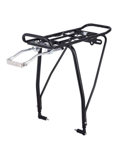Багажник велосипедный, алюминий, под дисковый тормоз, с прижимным устройством, черный, KW-624-05 Kai wei