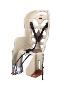 Велокресло детское Fraach, на багажник, 22 кг, бежевое с коричневой накладкой, 110 Fraach frame beig Htp