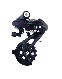 Переключатель задний дискретный, короткая лапка (65мм), ёмкость 43T, крепление на петух, HG-43A Tbs