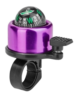 Велозвонок 14A-02 "Компас", алюминий, пластик, чёрно-фиолетовый, ST (210102) Stels