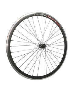 Колесо велосипедное 28" переднее, обод двойной алюминиевый, втулка стальная, гайка, черная, ZXX18869 Tbs