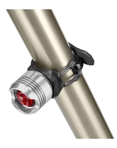 Фонарь велосипедный JY-3006T, габаритный, задний, 1 красный светодиод, алюминий, серебристый, 560116 Jing yi