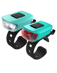 Комплект освещения KELLY'S KLS VEGA, 2 диода, 3 режима, батарейки 2хCR2032, бирюзовый, 74125 Kellys