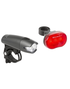 Фара+фонарь NICHIA, 3 диода/2 режима белый, с линзами+3 диода/3 режима, красный, до 600 м, черный, 5-220922 Smart