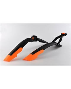 Крылья велосипедные ADHD Long, 27.5''-29'', комплект, для велосипедов с амортизаторами, черно - оранжевый, S28.8 Simpla