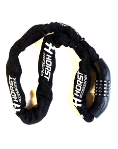 Замок велосипедный, цепь, кодовый (5 разрядов), 6х1200 мм, черный, 09-100246 Хорст