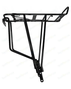 Багажник велосипедный 24-28", алюминий 8мм трубы, с прижимом, черный, CKA-13 Stark