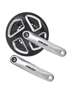 Система шатунов велосипедная, 170мм, ромб, звёзды 24/34/42T сталь, с защитой, 6/7скоростей, HDL-L363 Hdl wheel