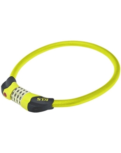 Велосипедный замок CRYPT, тросовый, кодовый, с функцией фонарика безопасности, салатовый, KLS CRYPT Kellys