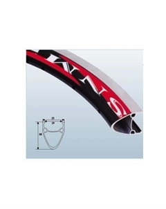 Обод велосипедный, двойной, 700С(28x1.75-1.95), черный, 19 мм, CNC 36H, шлифованые борта, SA19A Tbs