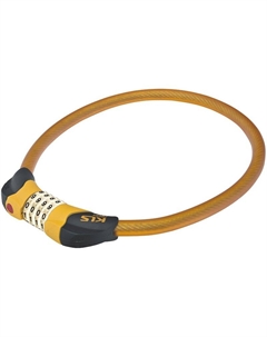 Велосипедный замок CRYPT, тросовый, кодовый, с функцией фонарика безопасности, оранжевый, KLS CRYPT Kellys