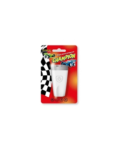 Велофара Champion, детская, передняя, 1 супер яркий белый диод, линза,3 режима, силикон, белая, LHTX378FCCH Trix