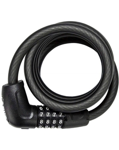 Замок вело кодовый 4хразр Steel-O-flex 6512C/180см BK SCLL Tresor класс защиты 3/15 с крепленим, черный, 05-00861 Abus