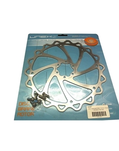 Ротор велосипедный UN-R16, 203мм, с болтами, в блистере, UN-R16-DIY Unex