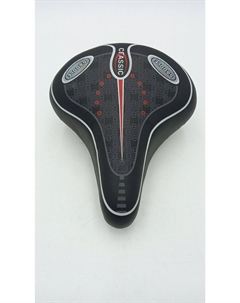 Велосипедное седло, 240х210мм, с пружинами, с замком, черное, AZ-1314 Suntek