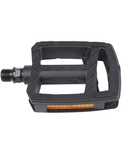 Педали велосипедные Steady Flat 2, пластик, 84*93мм, с шарикоподшипниками, с отражателями, черный, 5-312011 M-wave
