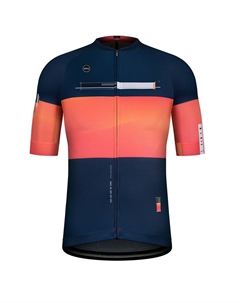 Веломайка CX PRO UNISEX FRASER, короткий рукав, темно-синий/оранжевый, 10-01-001-175 (Размер: XS, Цвет: Темно-синий/оранжевый) Gobik