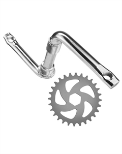 Шатуны односоставные со звездой 28 зубьев, длина шатунов 102 мм, стальные, хромированные, 580258 Stels