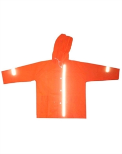 Дождевик со светоотражающими полосами, DK2 orange (50 см, ширина 44 см, ПВХ - 0.12 -0.14 мм) Vinca sport
