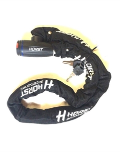 Замок велосипедный, цепь, 8х1200 мм, на ключ, черный, 09-100238 Хорст