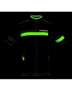 Веломайка с коротким рукавом Polka, черно-зеленый 2019, A12J2022M (Размер: S) Biemme