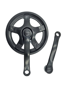 Система велосипедная, шатуны стальные, 127мм, звезда 1/2"x1/8", 36T, с защитой, черный, DC-112 Tbs