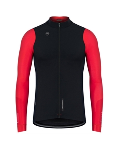 Веломайка COBBLE BLEND MAN CAYENNE, длинный рукав, черный/красный, 10-01-061-003 (Размер: M, Цвет: Черный/красный) Gobik